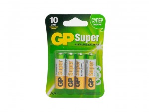 Батарейки GP Super Alkaline, LR06 АА, 3+1шт - фото 1